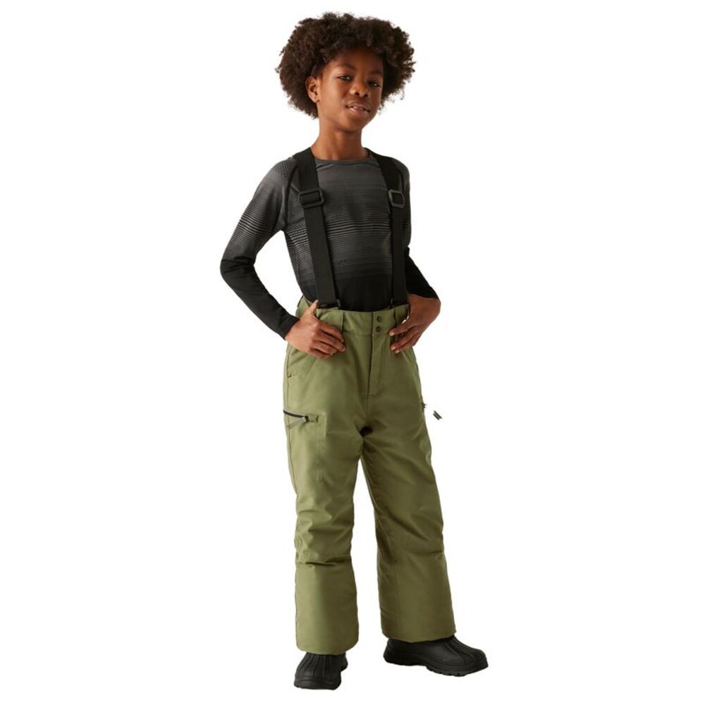 Dare 2B Childrens/Kids Pow II Waterproof Distressed Ski Trousers / Martini Olive